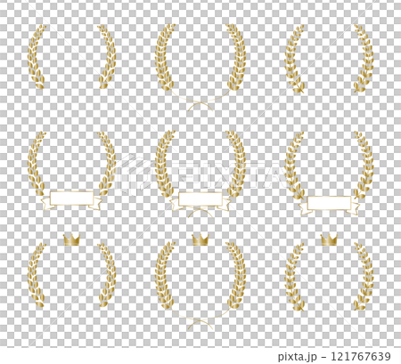 簡單的金桂冠框架集向量 簡單的金桂冠框架集向量 121767639