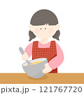 お菓子作りをする女の子 121767720