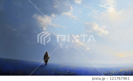 孤独な一人 AI画像のイラスト素材 [121767961] - PIXTA