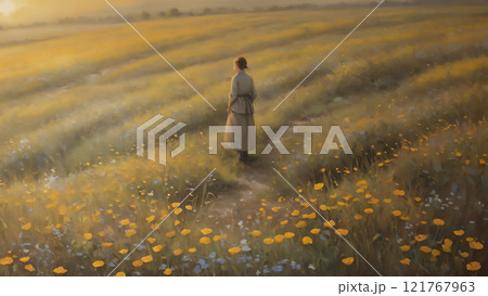 孤独な一人　AI画像 121767963
