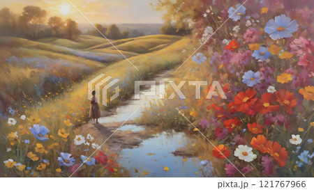 孤独な一人　AI画像 121767966
