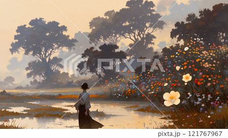 孤独な一人　AI画像 121767967
