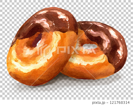 Chocolate old fashioned hand drawn illustration 121768314