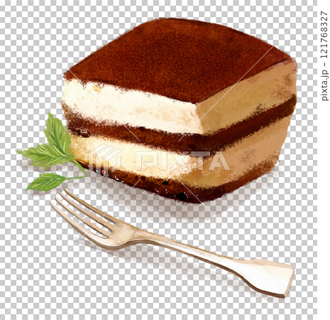 提拉米蘇手繪插畫 121768327