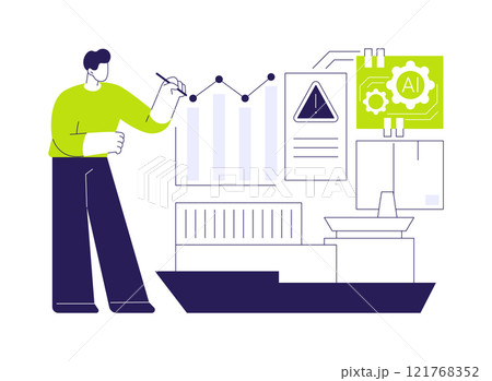 Disruption Forecasting with AI abstract concept vector illustration. 121768352