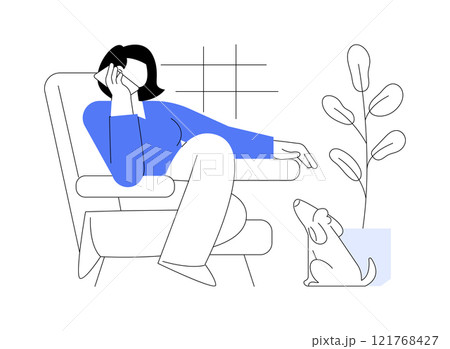 Talking to a friend isolated cartoon vector illustrations. Talking to a friend isolated cartoon vector illustrations. 121768427