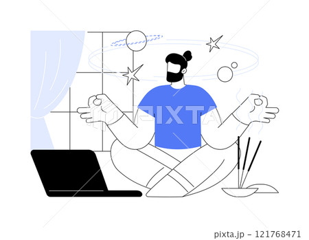 Meditation isolated cartoon vector illustrations. 121768471