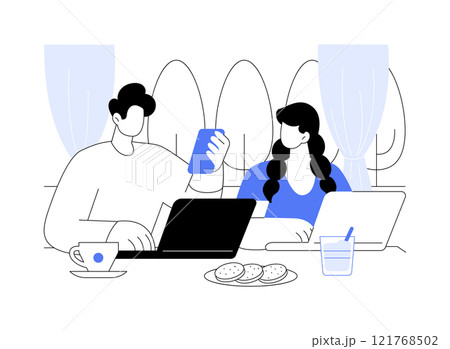 Busy morning isolated cartoon vector illustrations. Busy morning isolated cartoon vector illustrations. 121768502