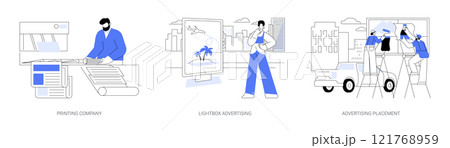Outdoor advertising isolated cartoon vector illustrations se 121768959
