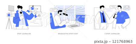Sport journalism isolated cartoon vector illustrations se Sport journalism isolated cartoon vector illustrations se 121768963