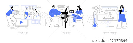 TV programs isolated cartoon vector illustrations se TV programs isolated cartoon vector illustrations se 121768964