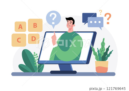 Company Employees Use Survey Online To Find Ideas. Company Employees Use Survey Online To Find Ideas. 121769645