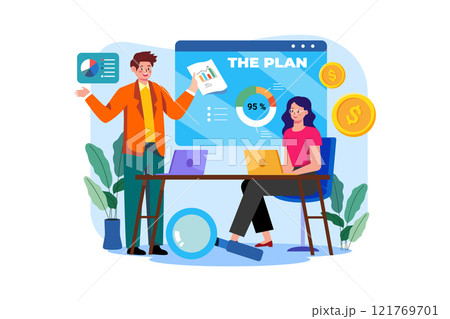 Business team doing business planning 121769701