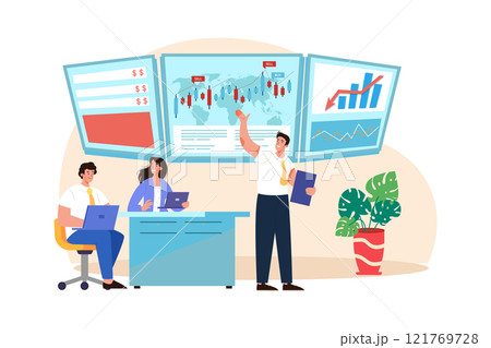 Investment Education Illustration concept on white background Investment Education Illustration concept on white background 121769728