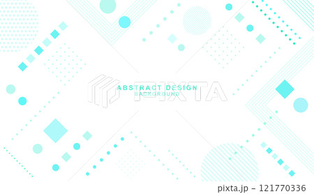 四角・線・丸などで組み合わせた幾何学的な背景素材 121770336