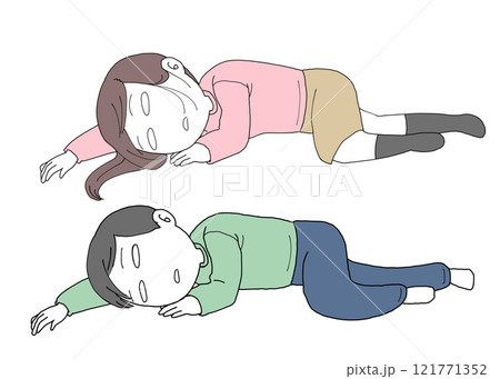 何もやる気が起きない男女 何もやる気が起きない男女 121771352