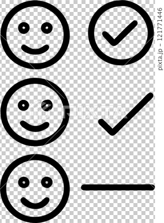 Satisfaction surveys in outline icon style, building relationships with Customers theme. 121771446