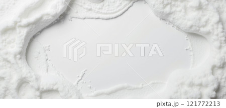 Foamy soap bubbles background with white frothy texture close-up soapy foam perfect for hygiene cleaning skincare theme 121772213
