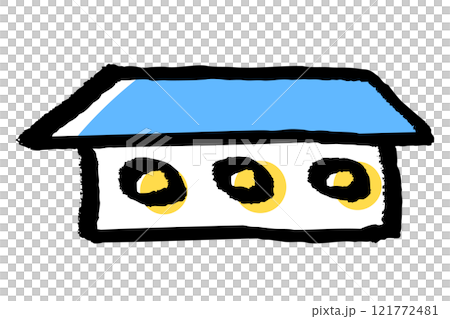 筆タッチの家のイラスト 筆タッチの家のイラスト 121772481