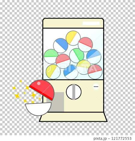 Illustration of a winning gachapon machine Illustration of a winning gachapon machine 121772553
