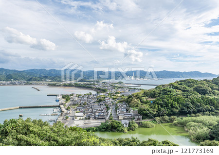 熊本県天草郡 富岡城から見る富岡の町並み 熊本県天草郡 富岡城から見る富岡の町並み 121773169