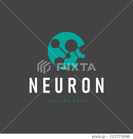 Neuron Logo Design Health Illustration DNA Molecule Nerve Cell Abstract Simple Illustration 121773896