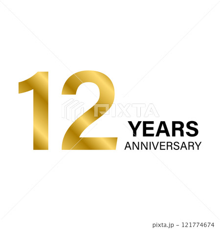 12 years anniversary gold icon vector for graphic design, logo, website, social media, mobile app, UI illustration 12 years anniversary gold icon vector for graphic design, logo, website, social media, mobile app, UI illustration 121774674