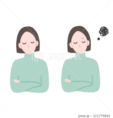悩む　女性 121774692