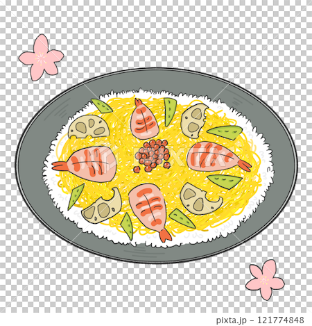 Chirashi 壽司與桃花圖 121774848