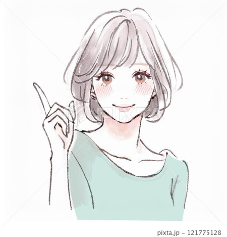 女性・女の子のイラスト素材 121775128