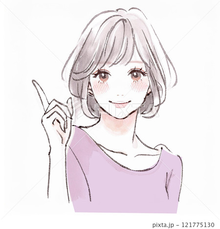 女性・女の子のイラスト素材 121775130