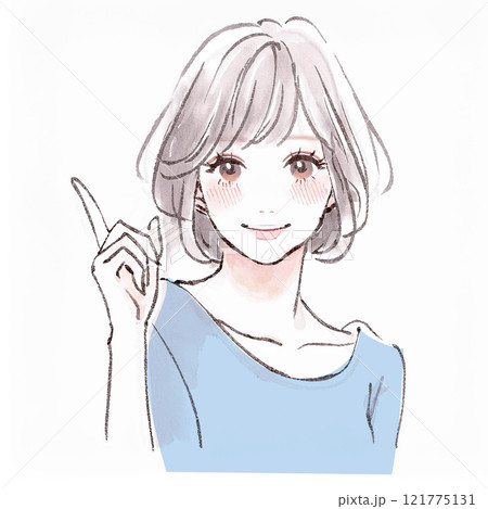 女性・女の子のイラスト素材 121775131