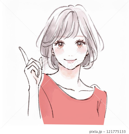 女性・女の子のイラスト素材 121775133