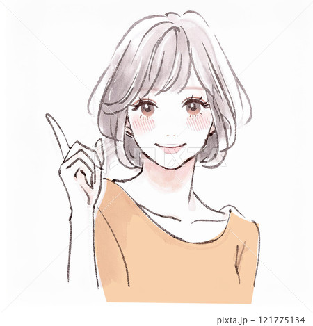 女性・女の子のイラスト素材 121775134