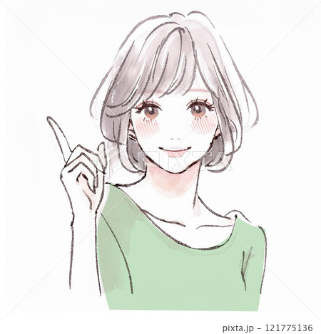 女性・女の子のイラスト素材 121775136