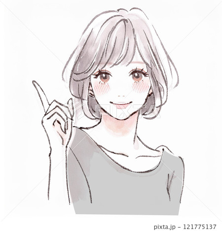 女性・女の子のイラスト素材 121775137