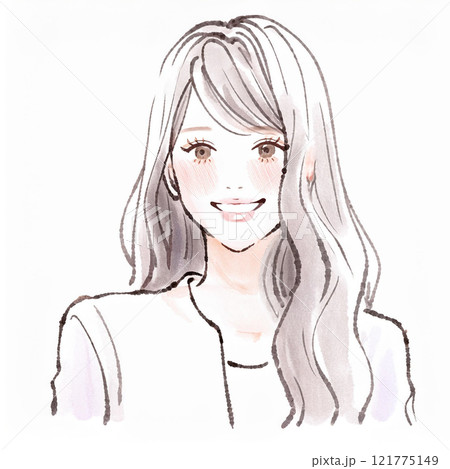 女性・女の子のイラスト素材 女性・女の子のイラスト素材 121775149