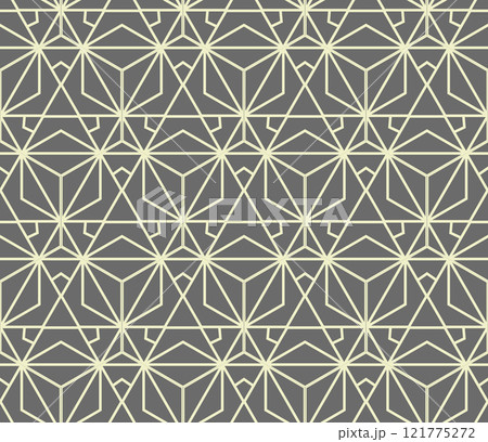 The geometric pattern with lines. Seamless vector background. Gray and beige texture. Graphic modern pattern. Simple lattice graphic design 121775272