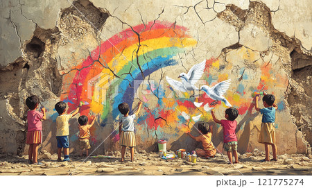 廃墟に描かれる希望 121775274