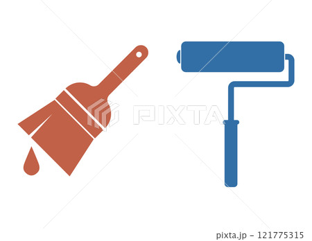 ペイントローラー ハケ アイコン ペイントローラー ハケ アイコン 121775315