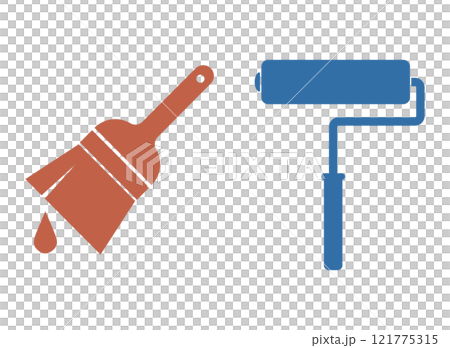 油漆滾筒刷圖標 油漆滾筒刷圖標 121775315
