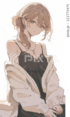 綺麗なお姉さんのイラスト 121775475