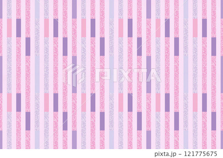 キラキラしたピンクと紫のストライプ柄シームレスパターン背景 121775675