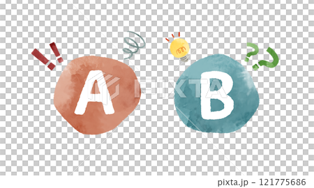AとB-水彩 AとB-水彩 121775686