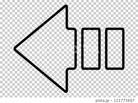 黑色簡單斷箭頭圖標 121775687