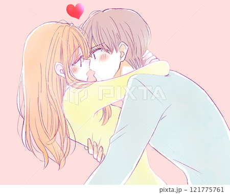 抱き合う男女 121775761