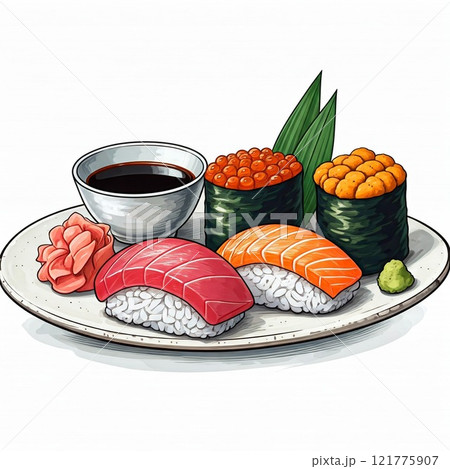 美味しそうなお寿司 121775907