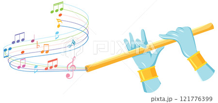 Melodic Harmony with Musical Notes Melodic Harmony with Musical Notes 121776399