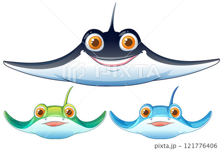 Smiling Stingrays in Ocean Adventure Smiling Stingrays in Ocean Adventure 121776406