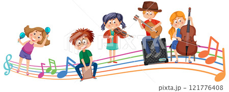 Children's Musical Band with Instruments 121776408